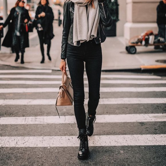 Frye Veronica Combat Black Leather Lace Up Boots - Picture 5 of 16